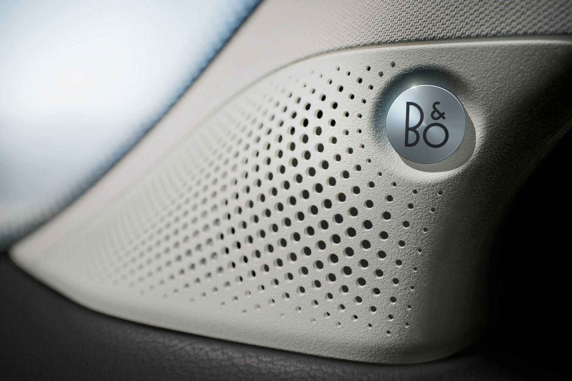 Close-up of the B&O® speaker cover on the A-pillar