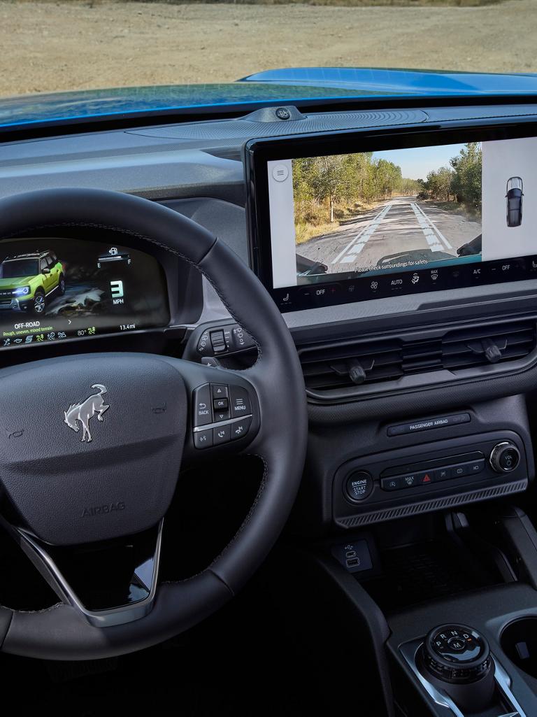 The center display highlighting the 360-degree camera view