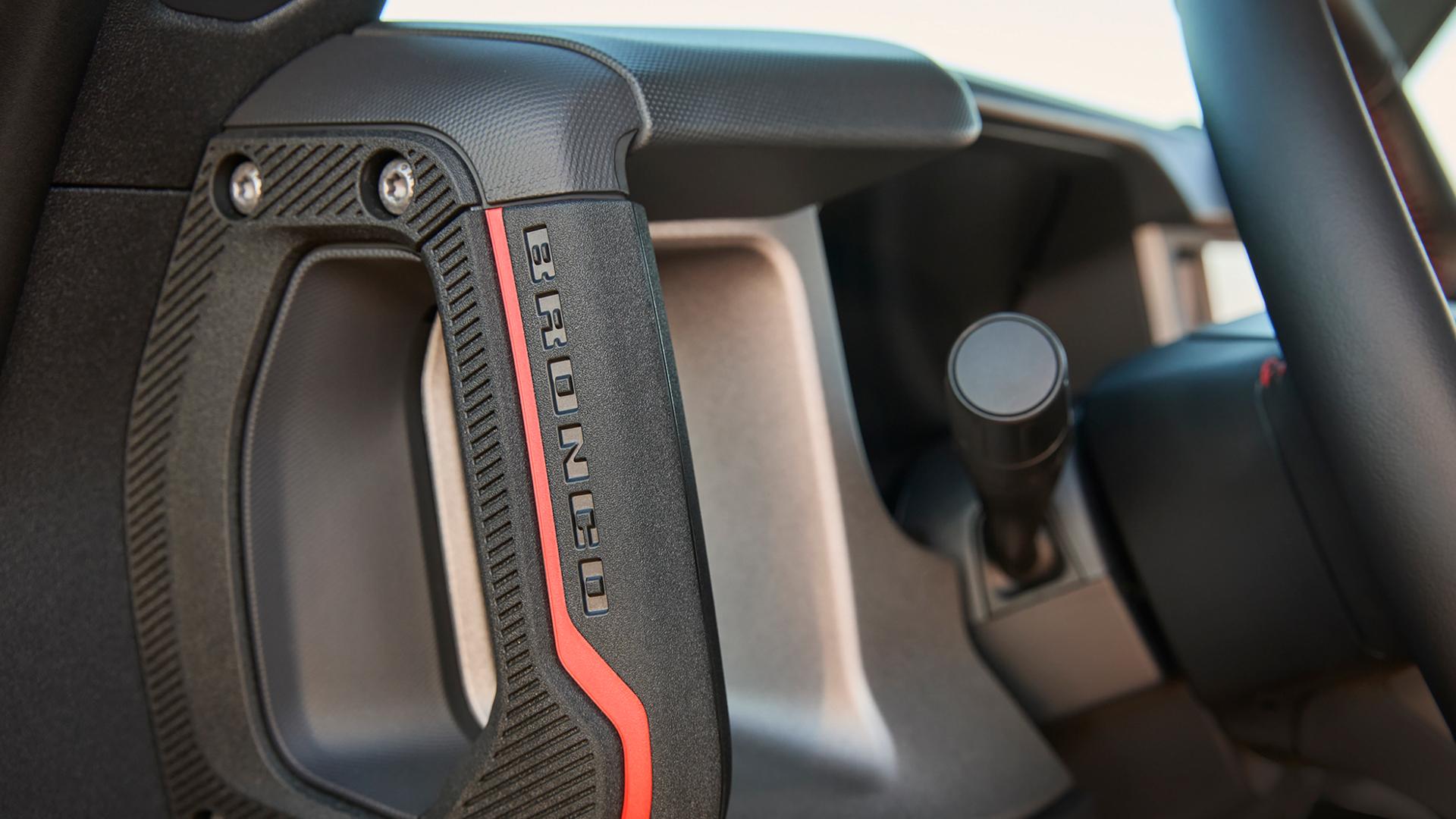 A close-up of the grab handles on a 2026 Ford Bronco® SUV