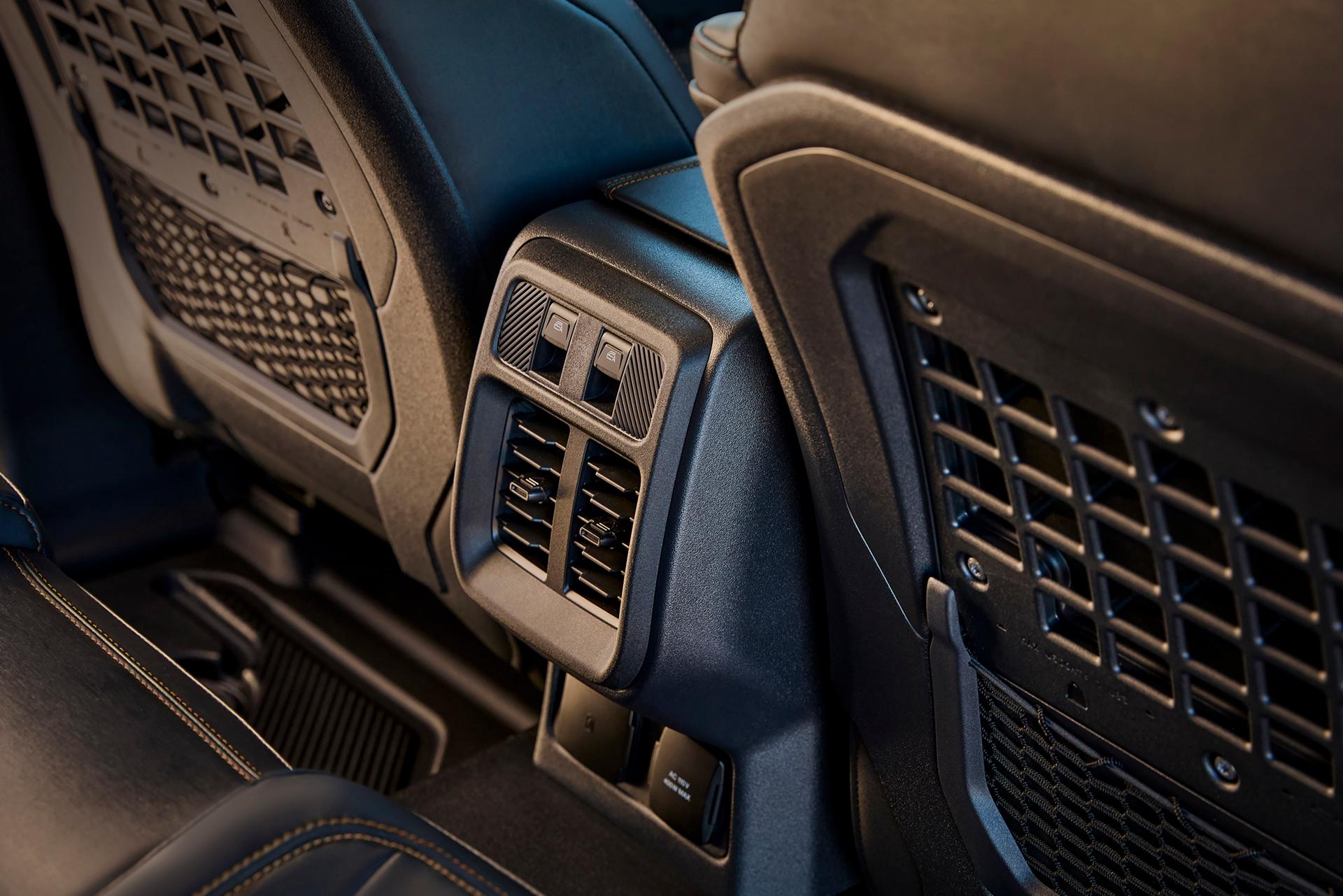 A close-up of the rear seat vents on a 2026 Ford Bronco® SUV