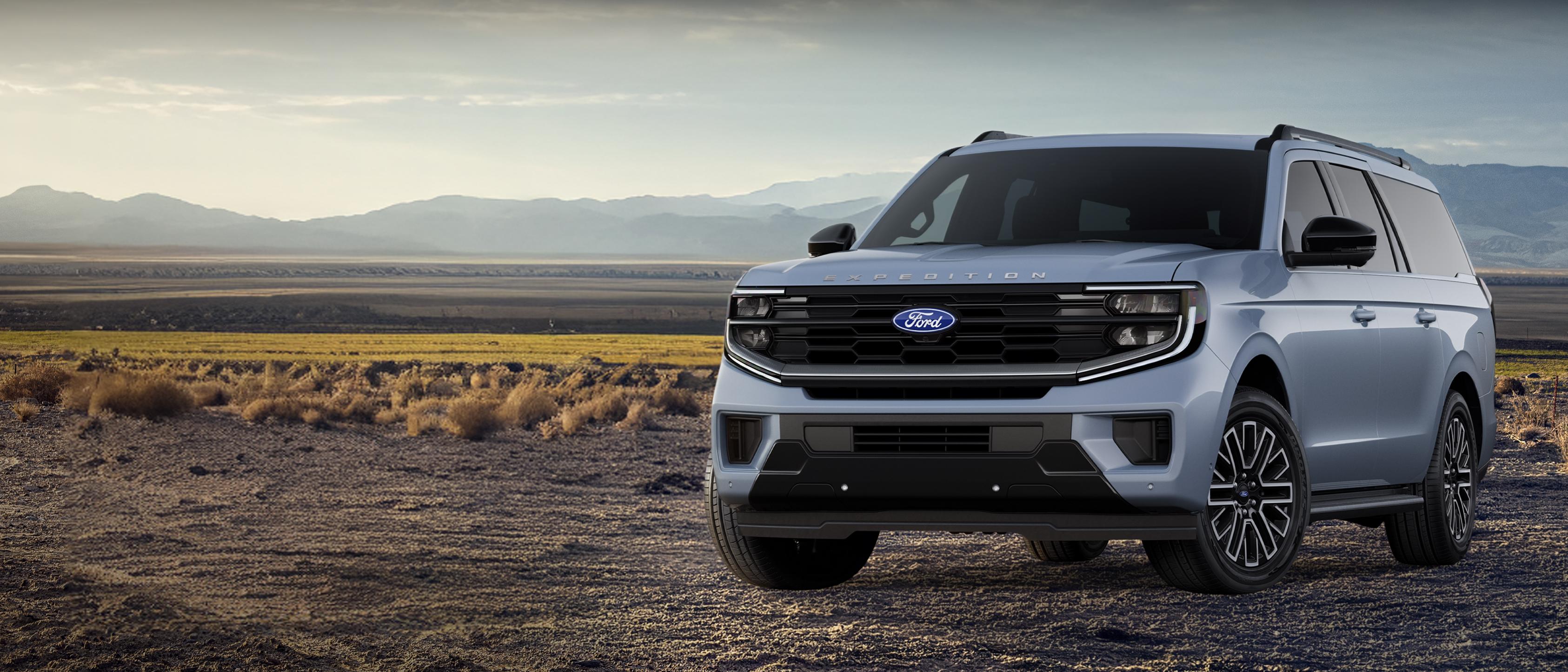 2027 Ford Expedition® MAX Platinum™ SUV shown parked outdoors