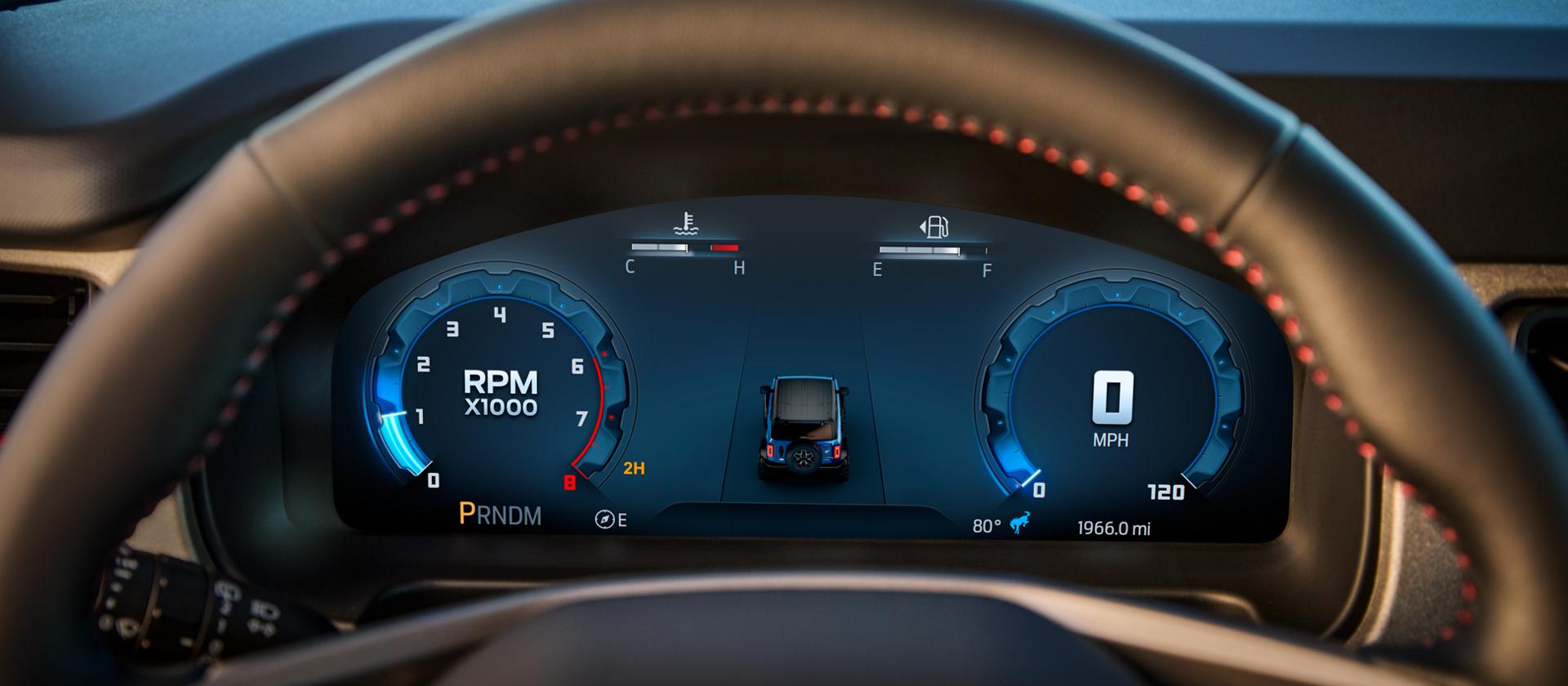 The Digital Instrument Cluster on a 2025 Ford Bronco® SUV
