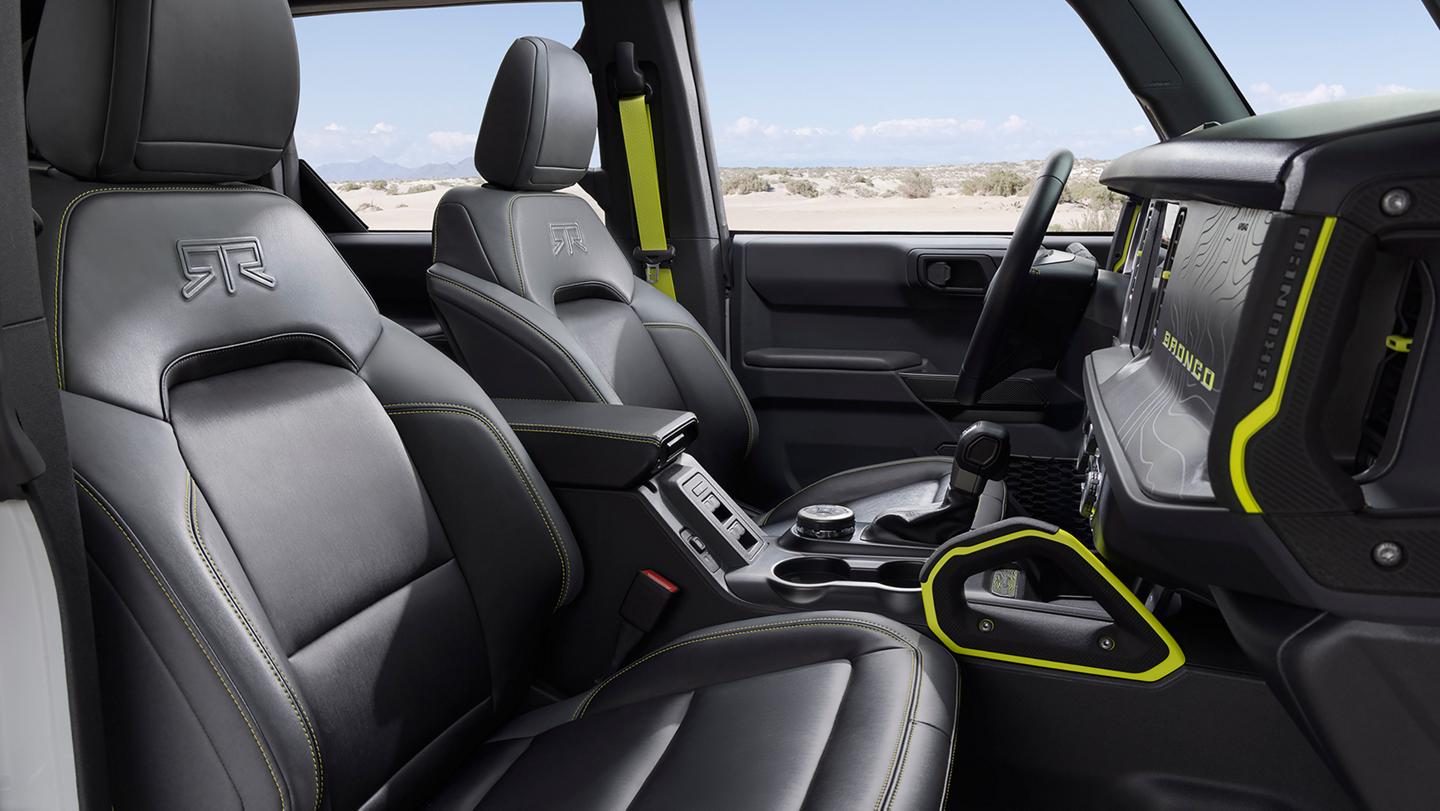2026 Ford Bronco® RTR interior seats and gear console