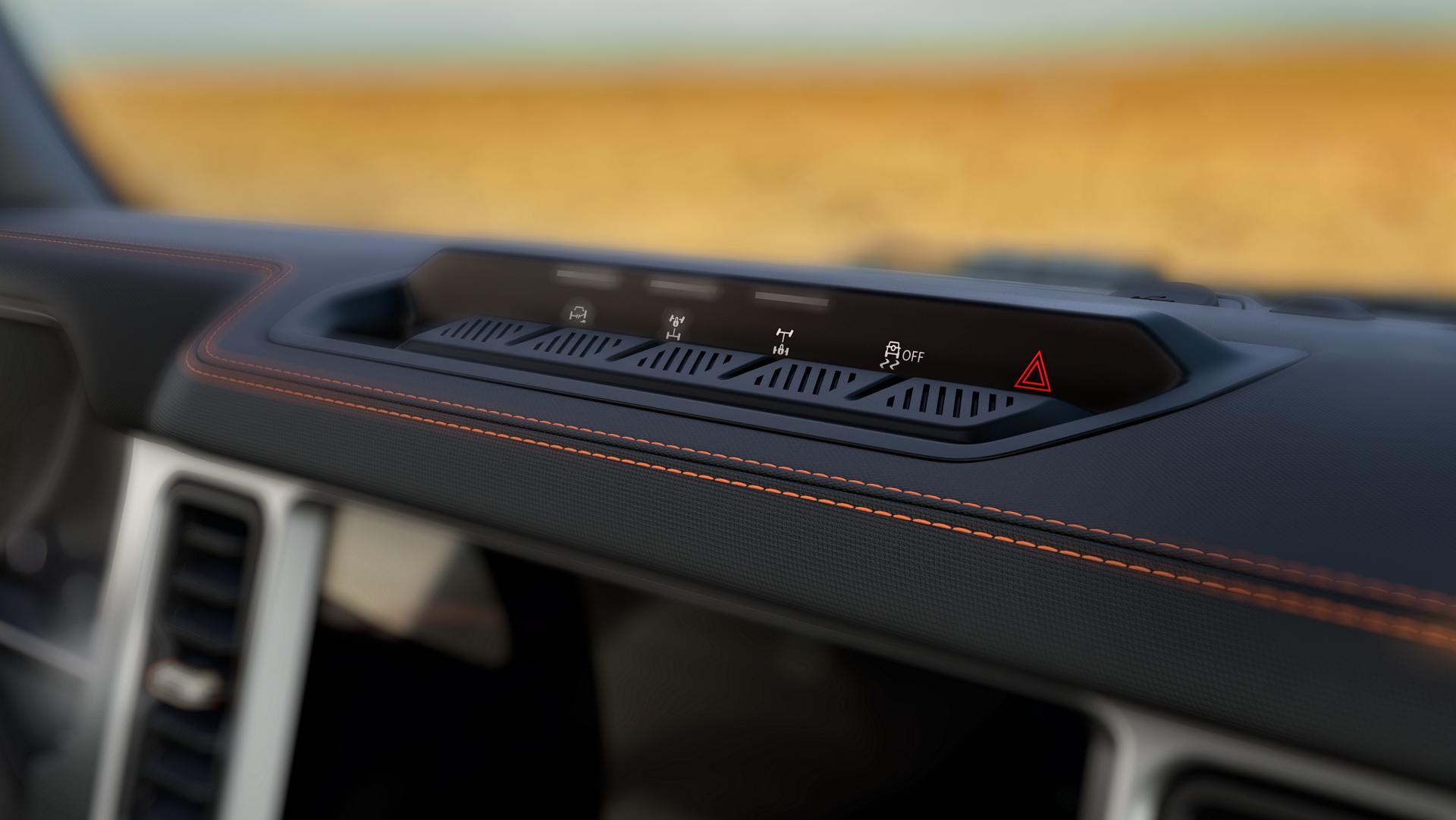 A close-up of the sealed "Hero Switches" on a 2025 Ford Bronco® SUV