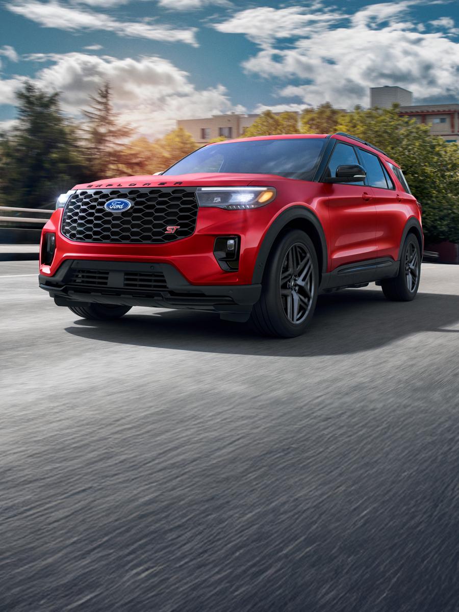 Ford Explorer® driving on a highway.