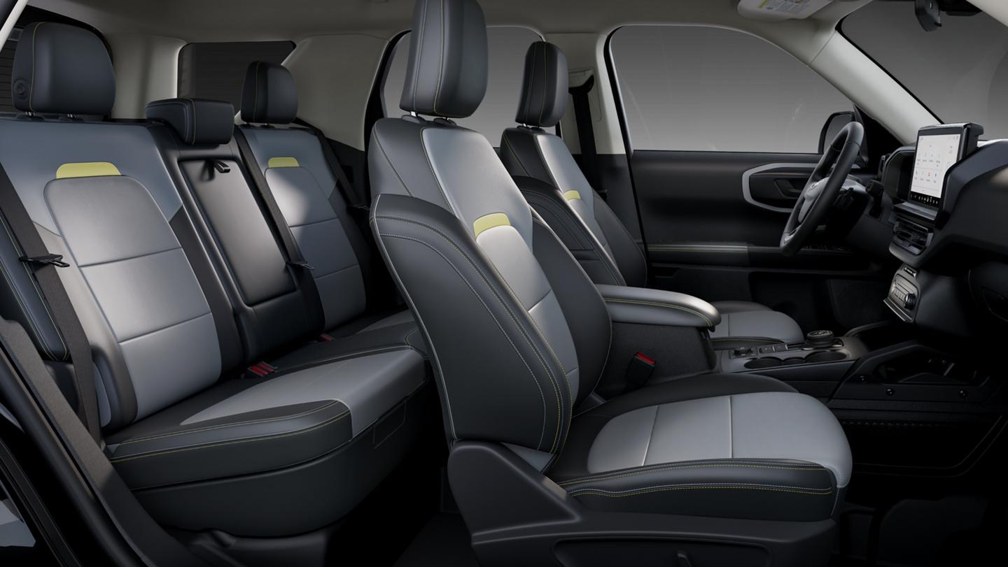2025 Ford Bronco Sport® interior grey and yellow interior seating