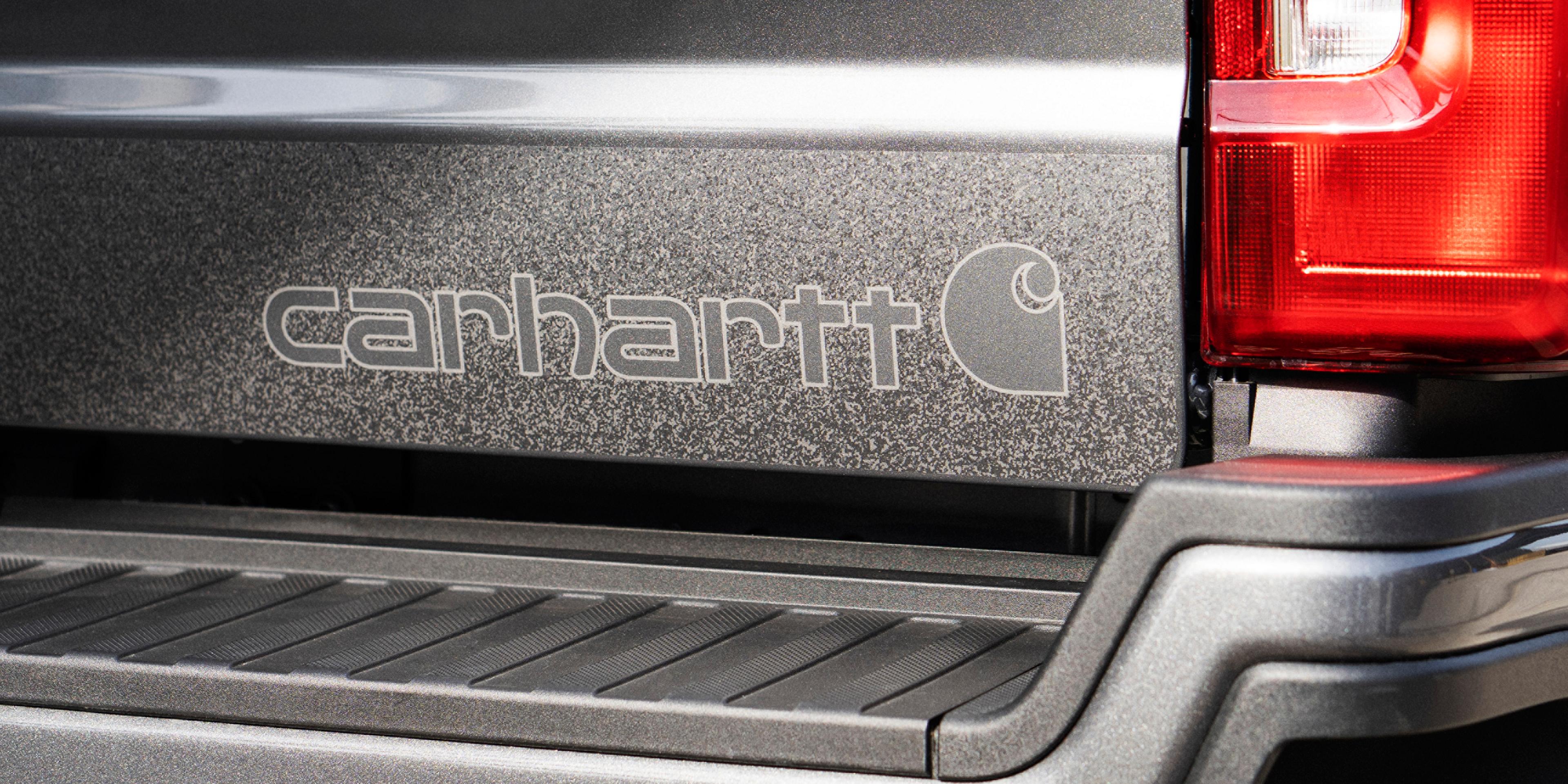Close up of Carhartt® tailgate graphic