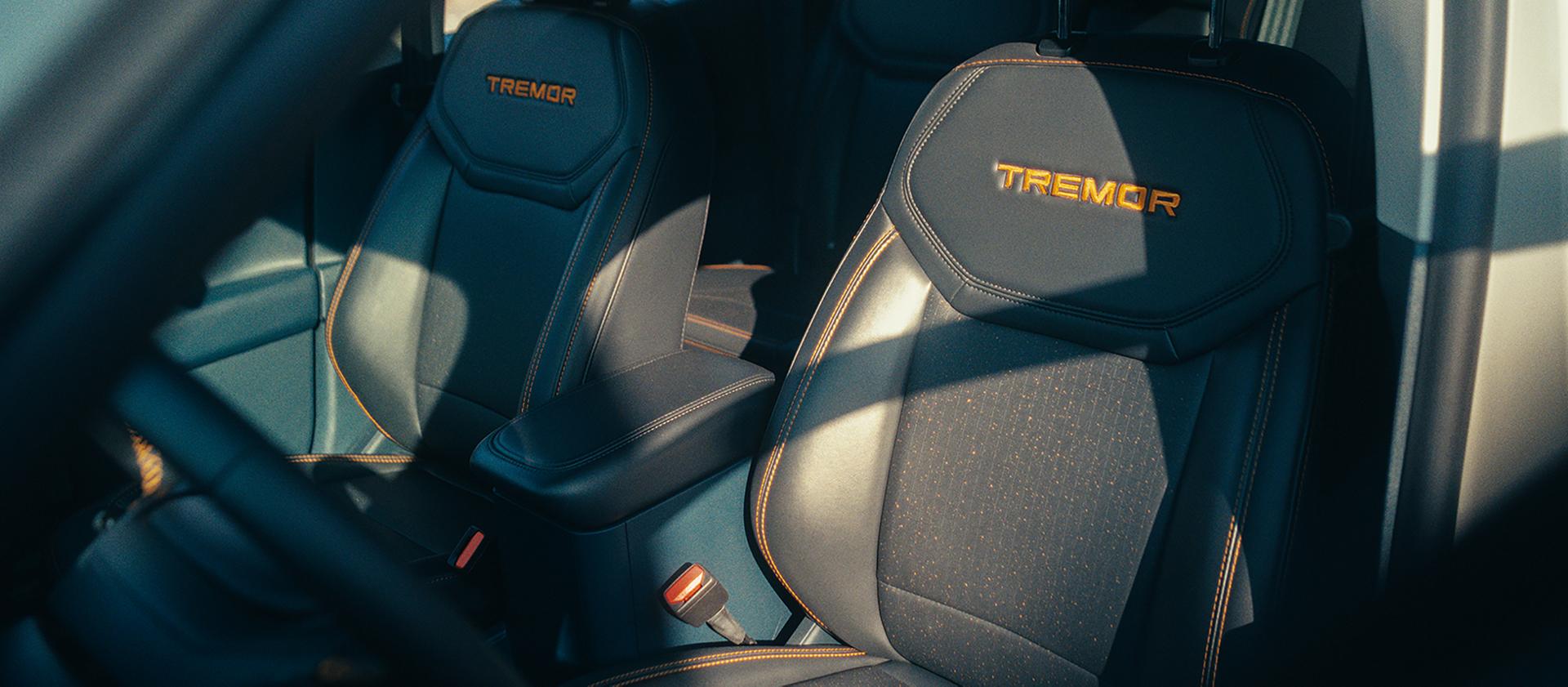 Close-up of the seat backs on a 2026 Ford Maverick® Tremor® model