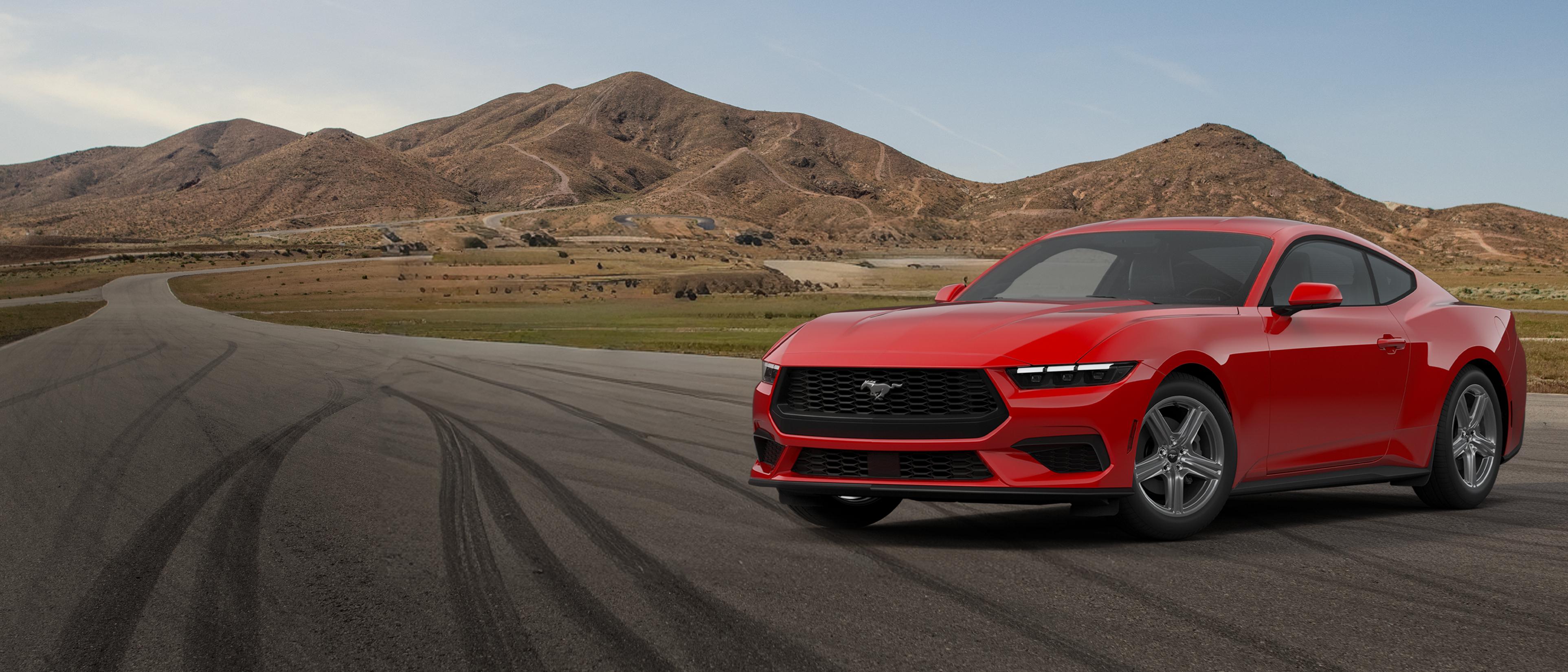 2026 Ford Mustang® EcoBoost® fastback parked on a closed course
