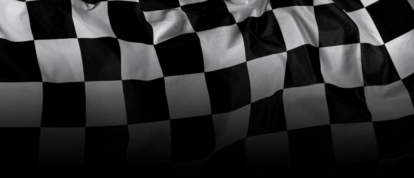 A chequered flag.