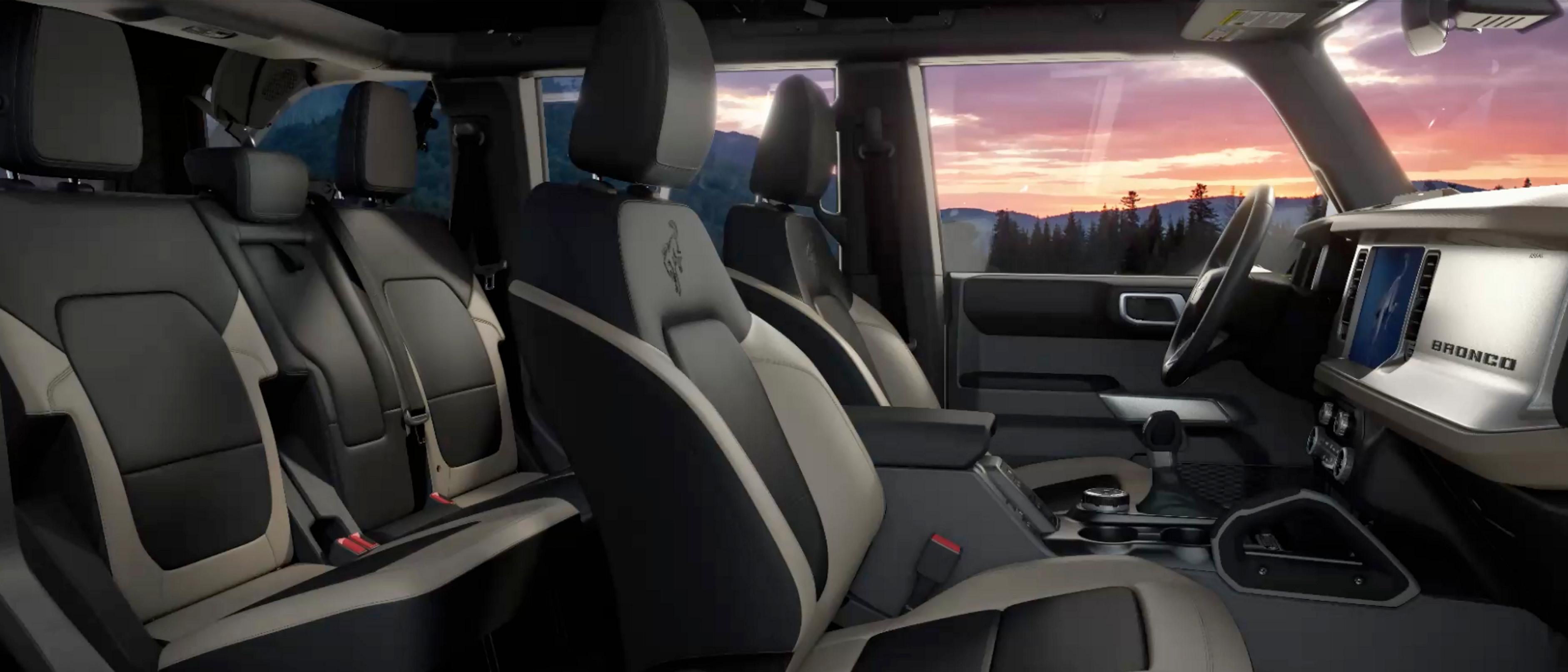 A cutaway showing the interior of a 2026 Ford Bronco® SUV