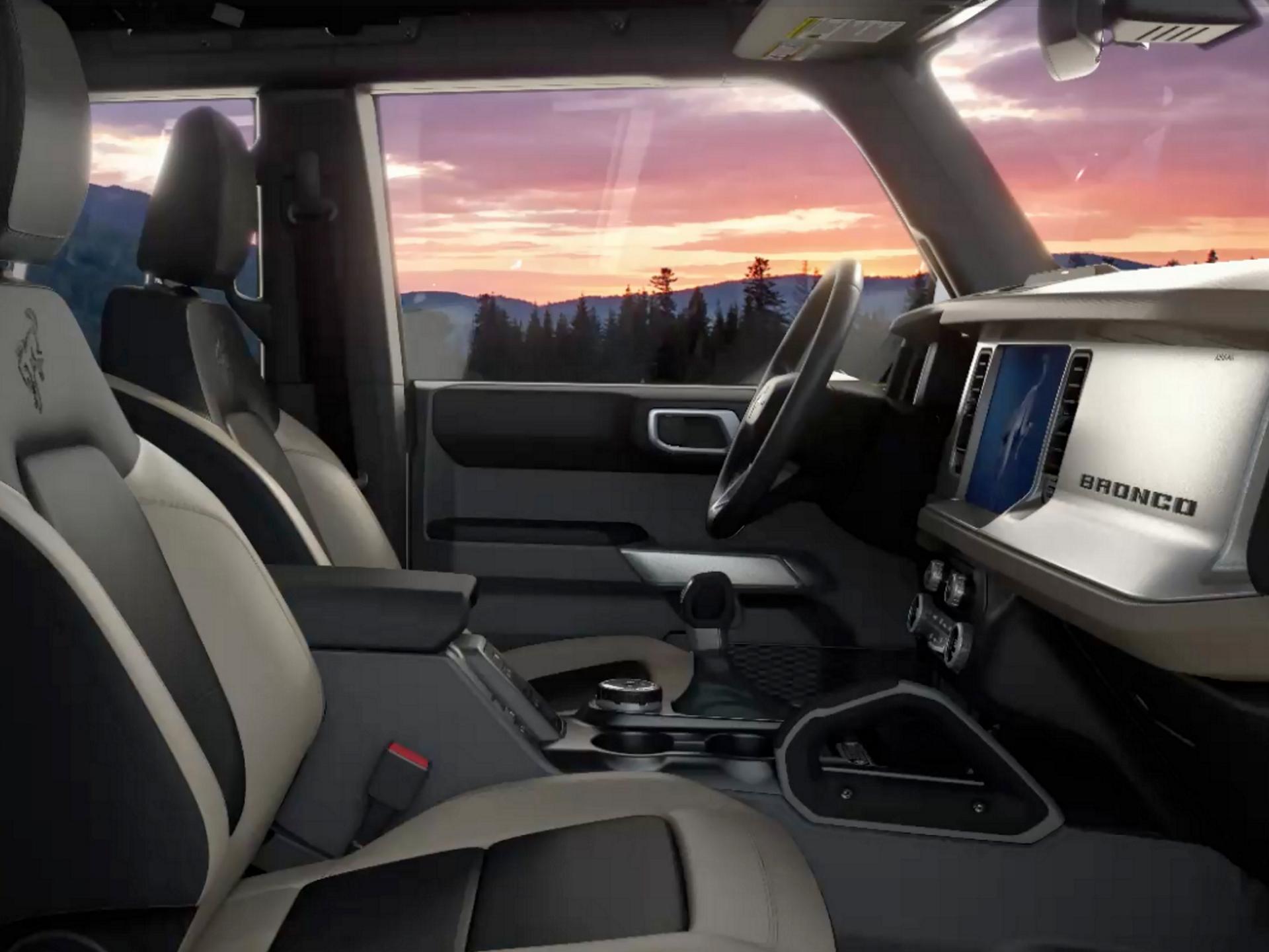 A cutaway showing the interior of a 2026 Ford Bronco® SUV