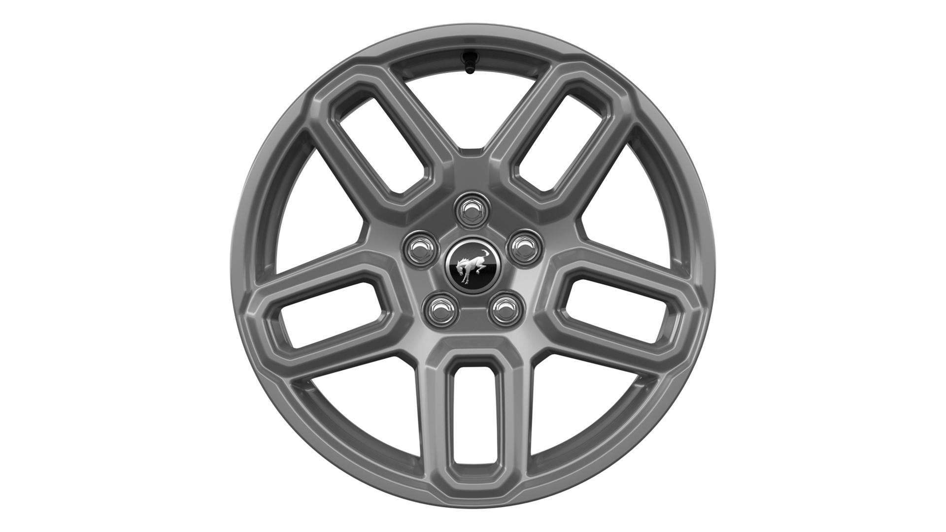 A 17-inch Carbonized Grey-painted aluminum wheel on a white background