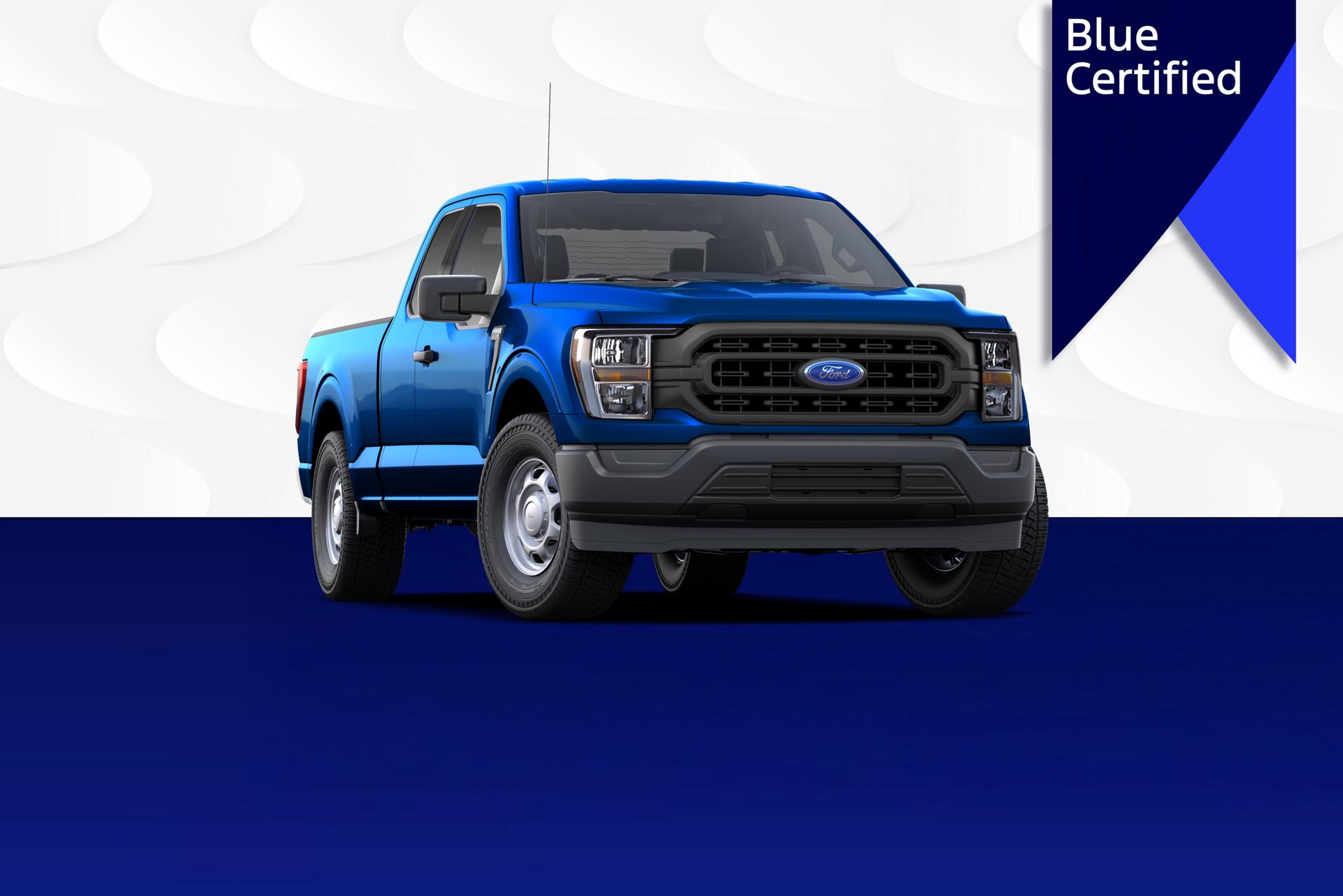 Ford F-150 with Blue Certified badge.