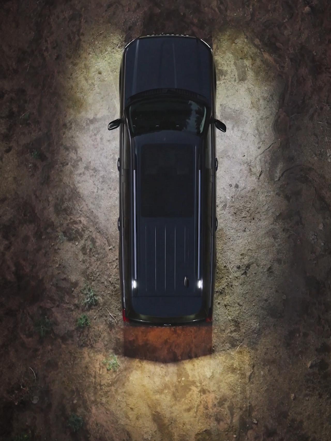 Overhead angle of a 2026 Ford Expedition® MAX SUV with available 360-degree Zone Lighting