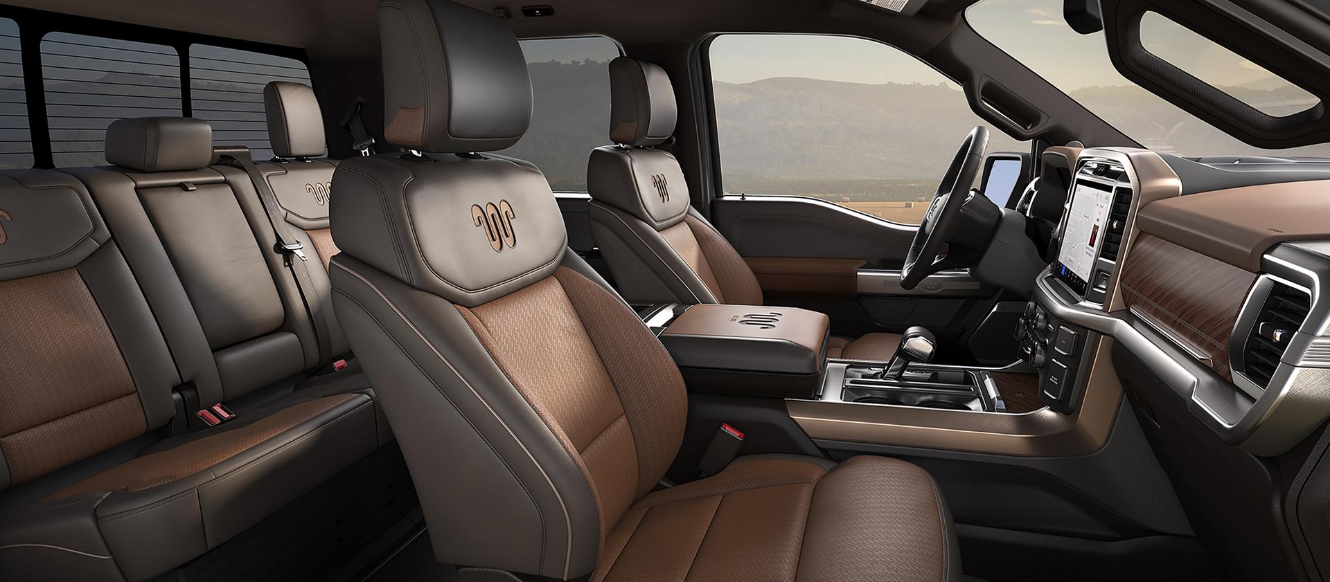 Interior of a 2026 Ford F-150® Platinum® pickup