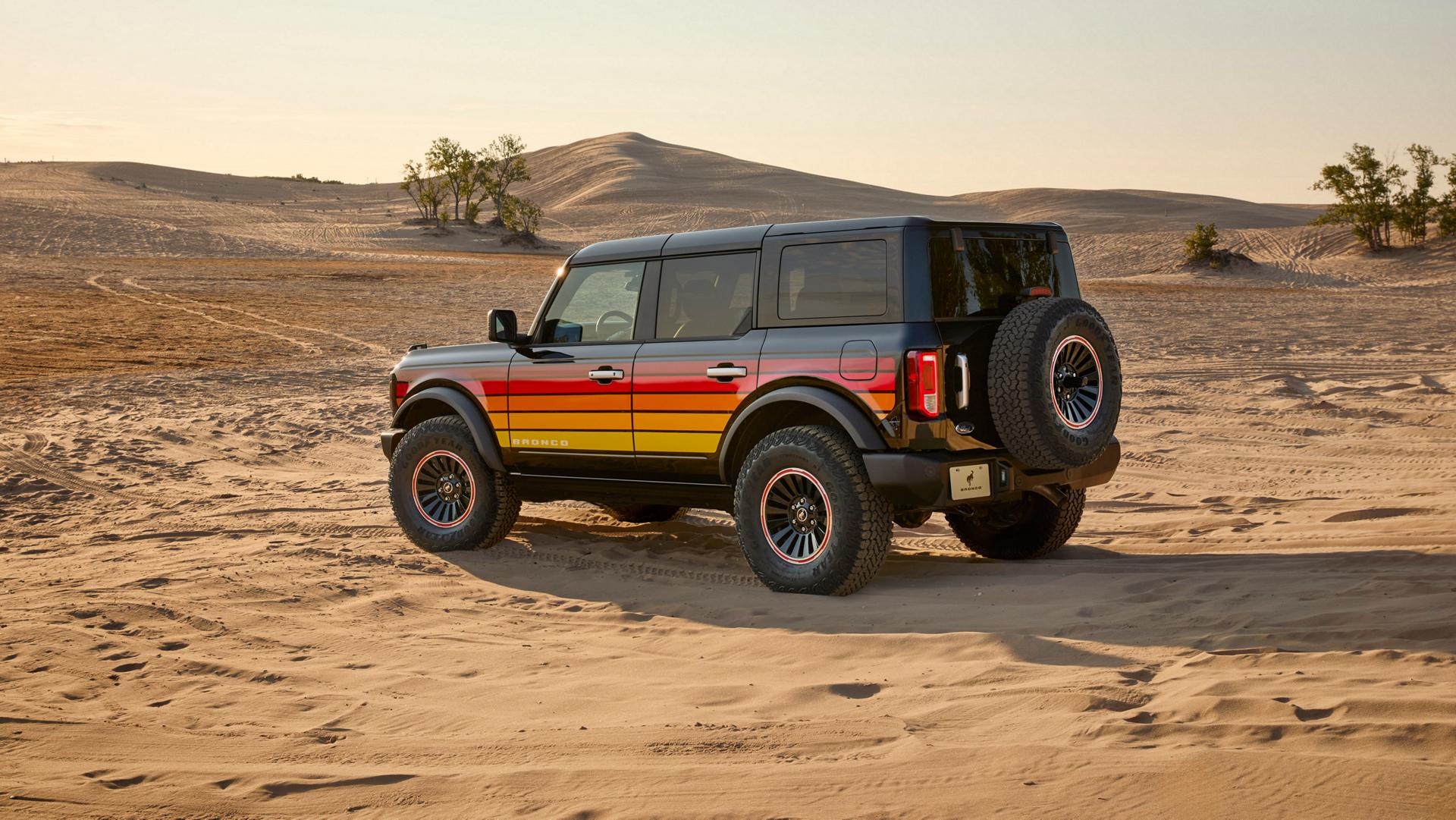 A 2025 Ford Bronco® SUV parked on a sandy beach