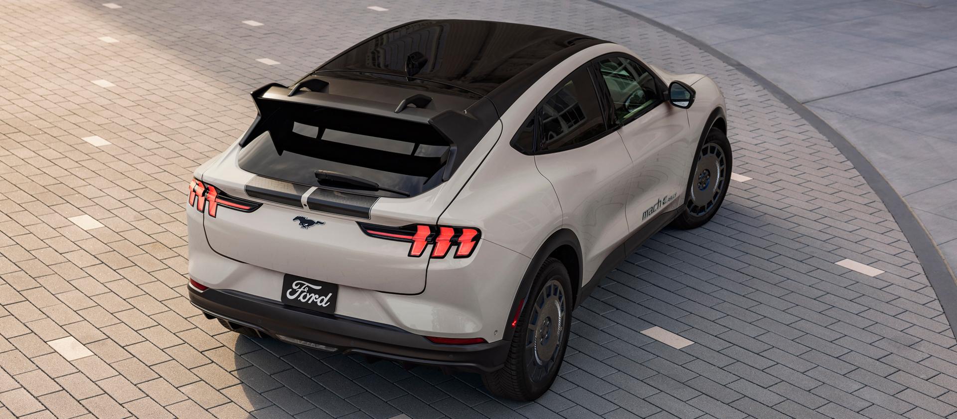 2025 Ford Mustang Mach-E® parked on a cement patio
