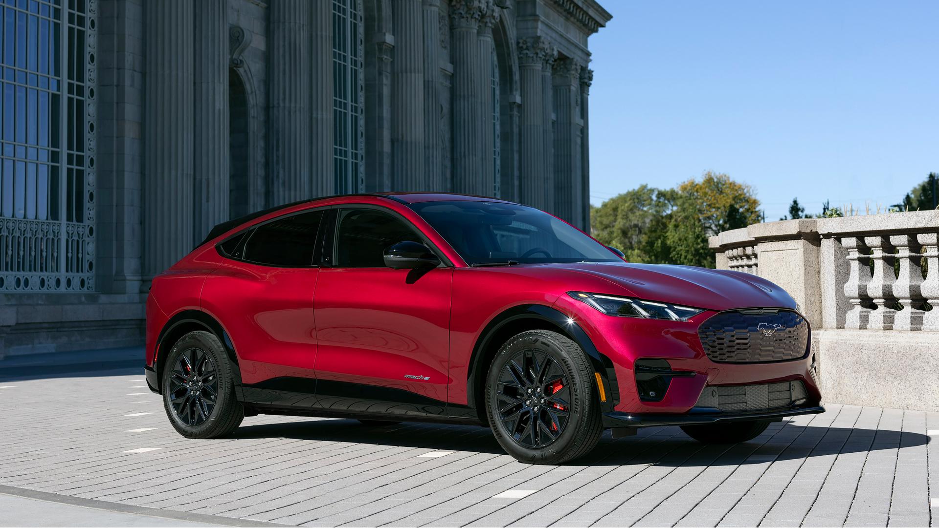 2025 Ford Mustang Mach-E® parked on driveway made with paving blocks