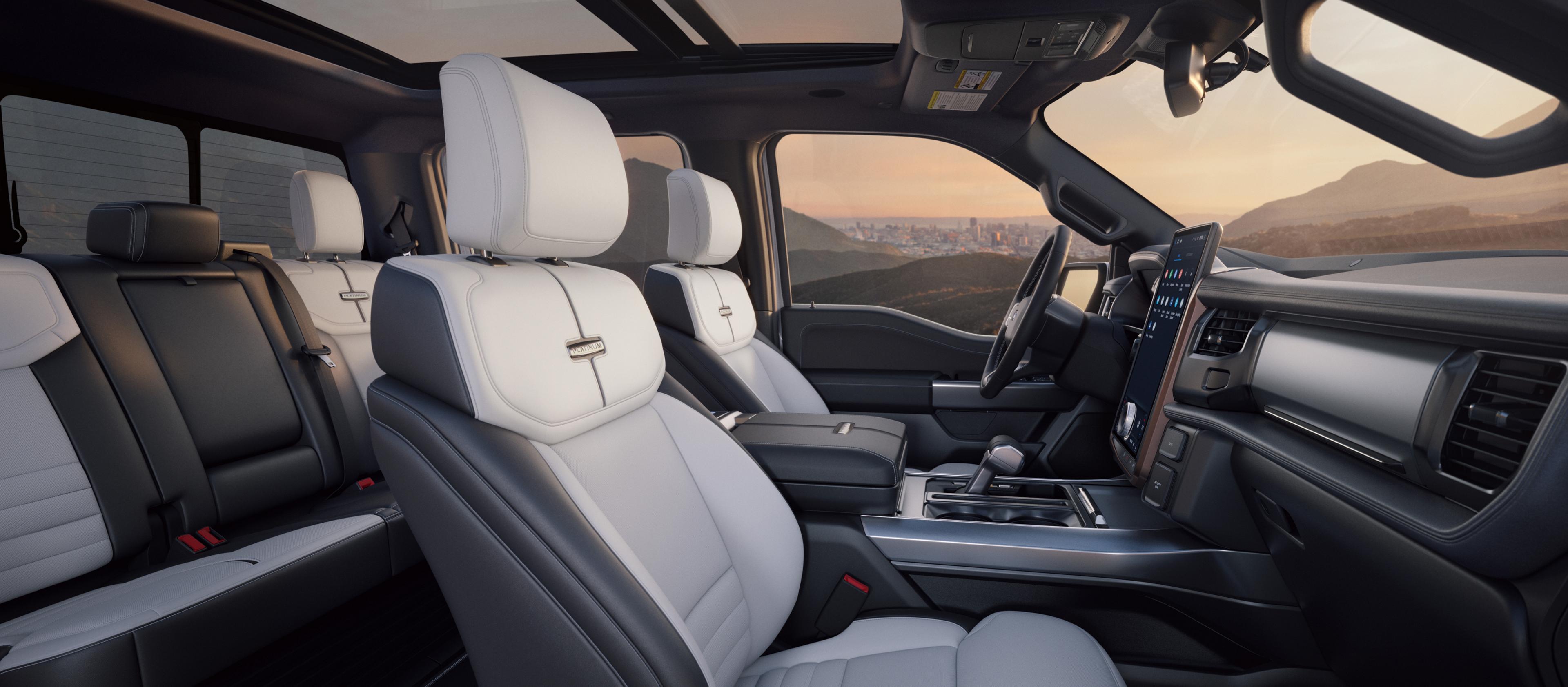 Close-up of the interior of a 2025 Ford F-150® Lightning®