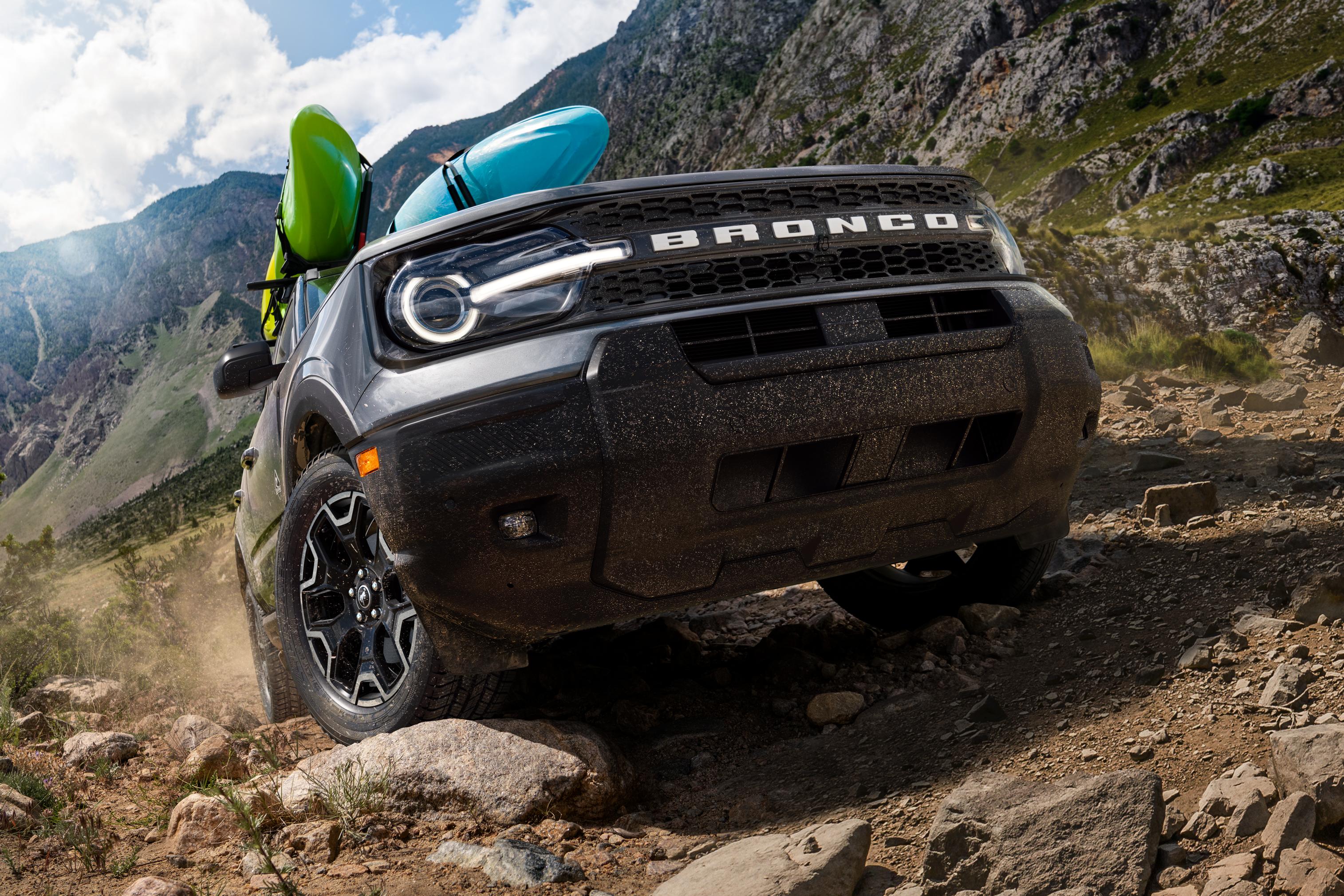 2025 Ford Bronco Sport® being driven on rocks