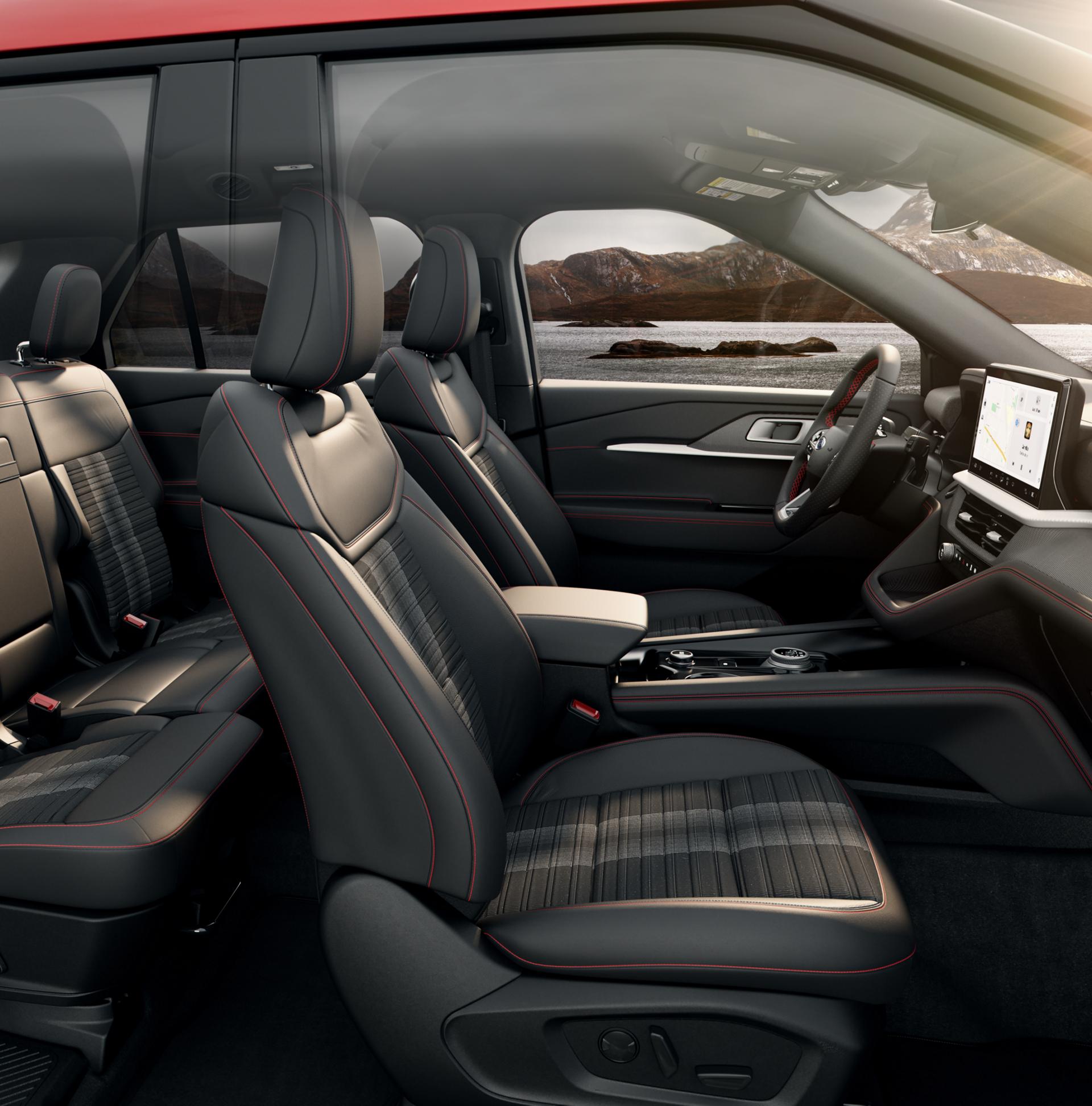 A cutaway showing the interior of a 2026 Ford Explorer® ST-Line SUV