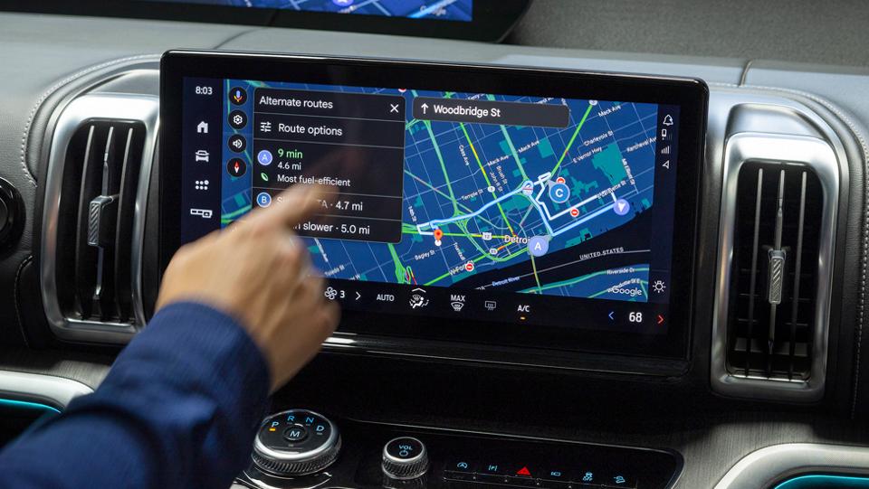 Driver using the 2027 Ford Expedition® 13.2-inch centre display 