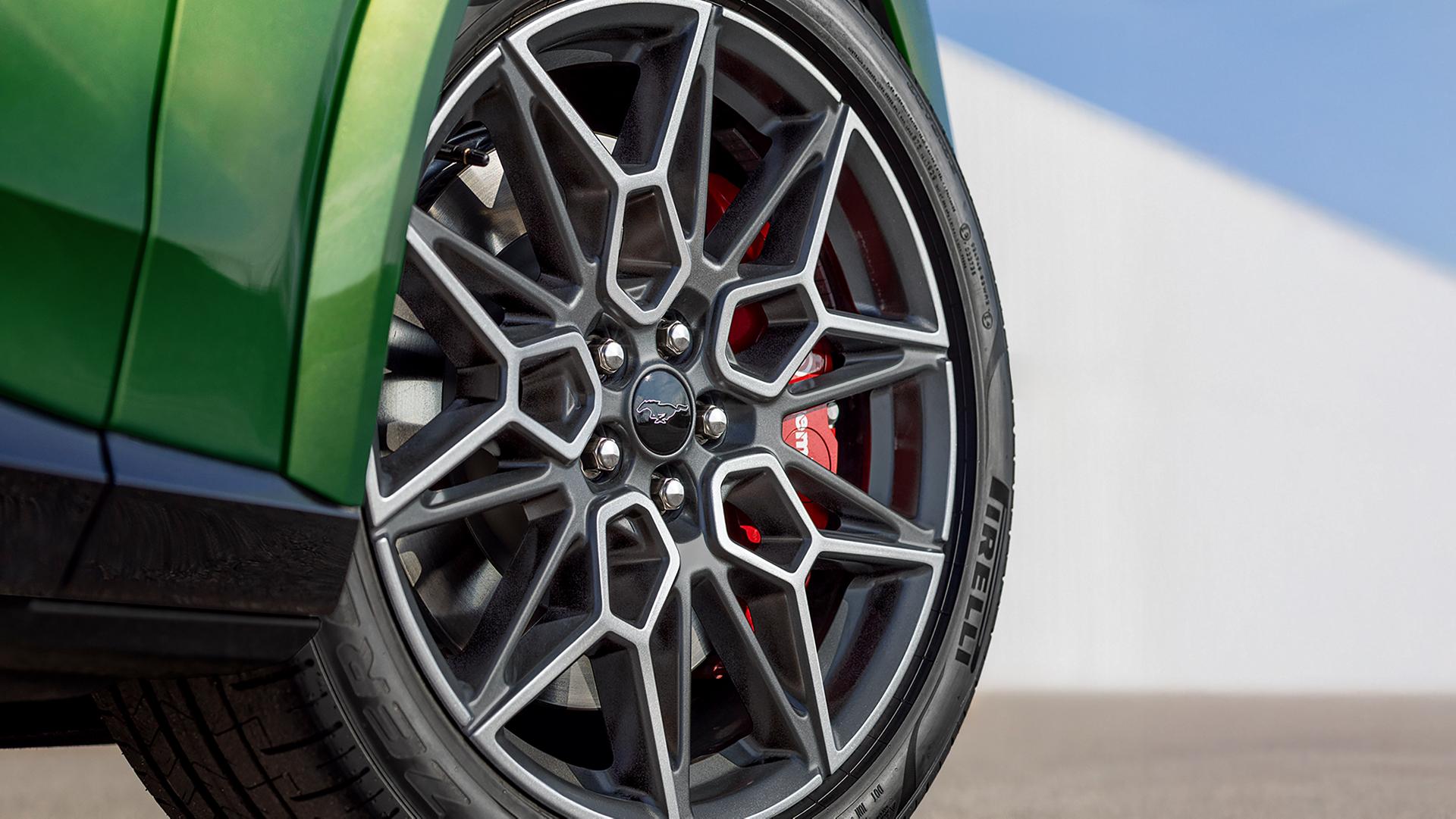 Close-up of the wheel on the 2026 Ford Mustang Mach-E® SUV