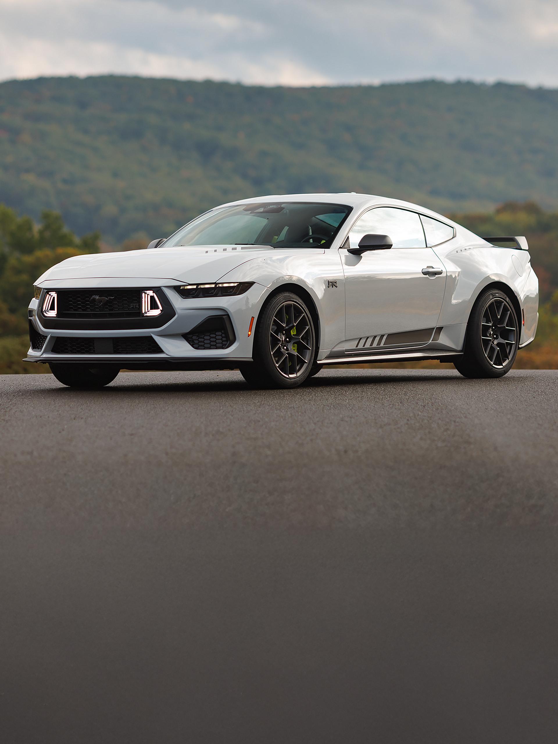 Parked 2026 Ford Mustang® EcoBoost® fastback with available Mustang® RTR® Appearance Package