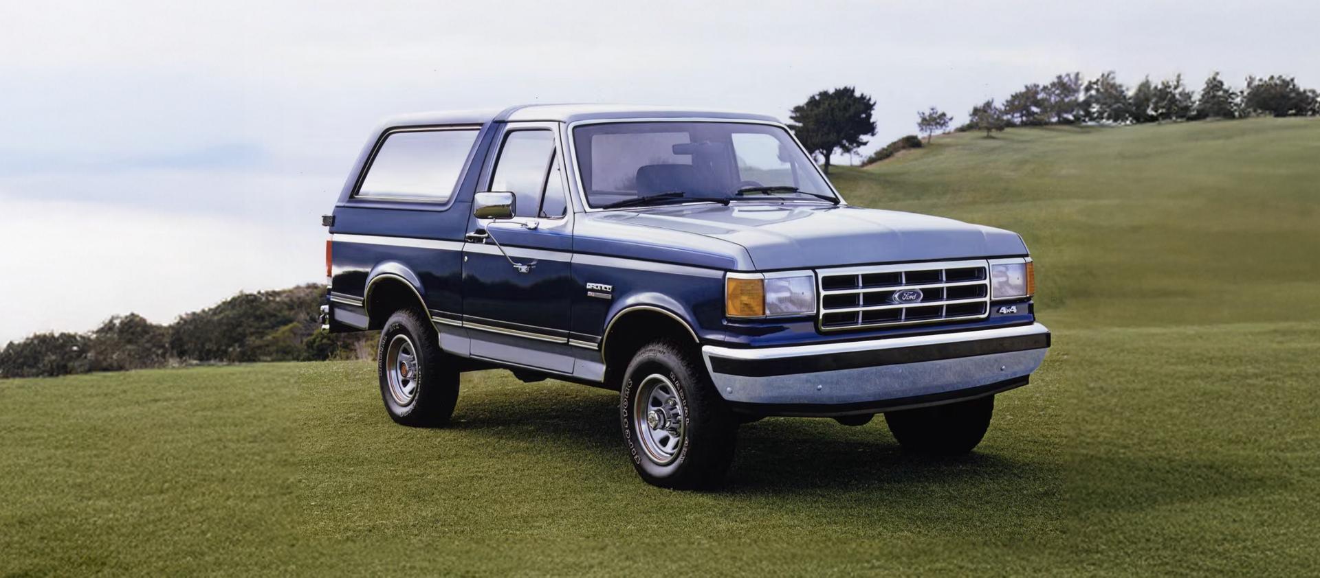 Generation 4 Bronco Parked on a hill.