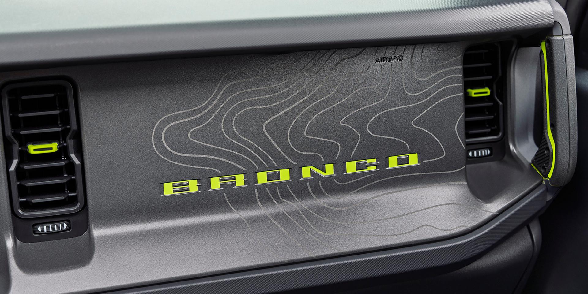 Interior 2026 Ford Bronco® RTR SUV dash panel