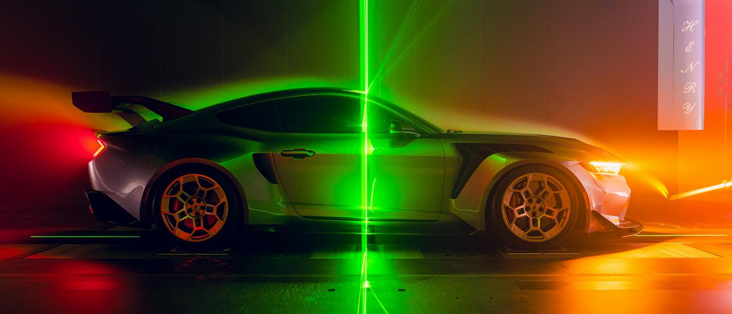 A parked Mustang GTD.