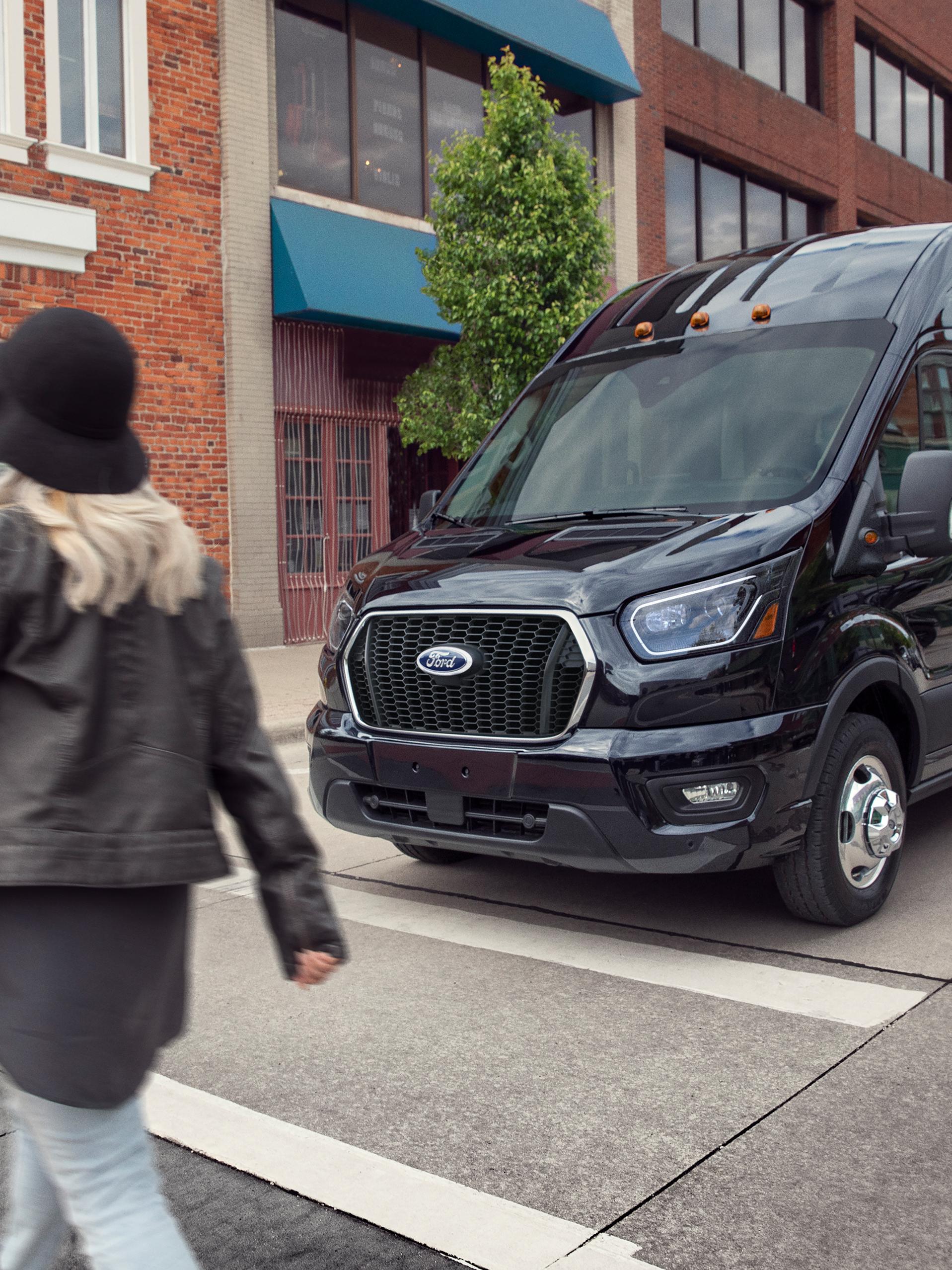 The interior and seating configurations of the 2027 Ford Transit® Cargo and Passenger Vans